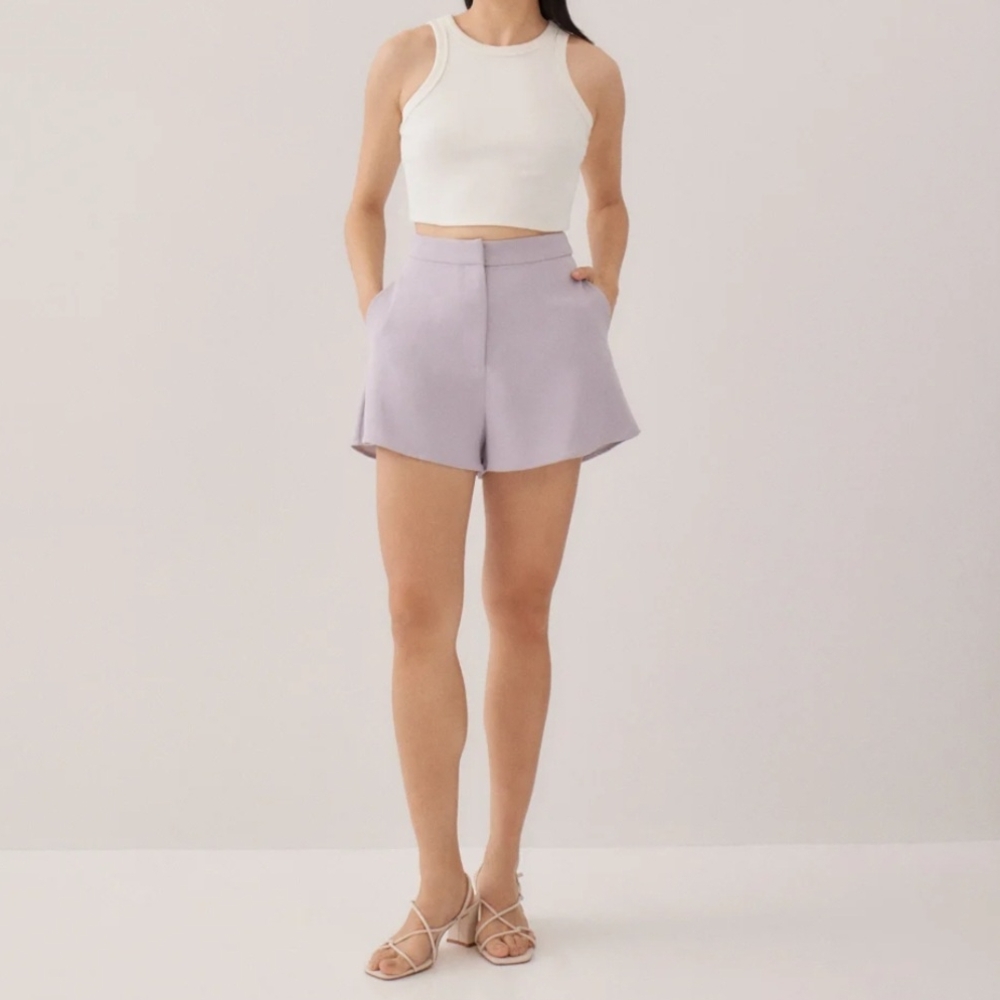 NWT LOVE BONITO LILAC Laylia Tailored A-line Shorts (Size: L/8)